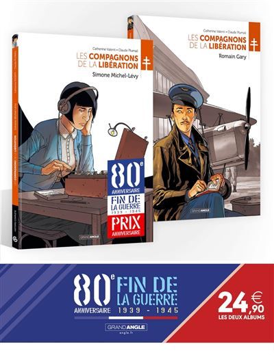 Les Compagnons de la Libération - Pack 80 ans de la guerre 39/45 : Simone Michel-Lévy/Romain Gary - Claude Plumail