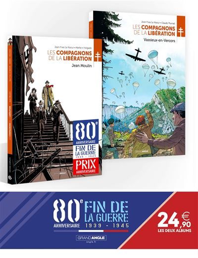 Les Compagnons de la Libération - Pack 80 ans de la guerre 39/45 : Vassieux-en-Vercors/Jean Moulin - Claude Plumail