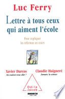 Lettre à tous ceux qui aiment l'école