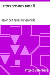 Lettres persanes, tome II