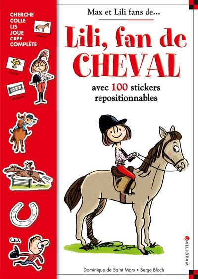 Lili, fan de cheval Livre avec autocollants -  SERGE BLOCH