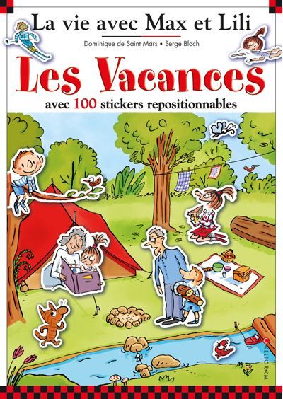 Livre stickers les vacances Livre avec 100 stikers repositionnables