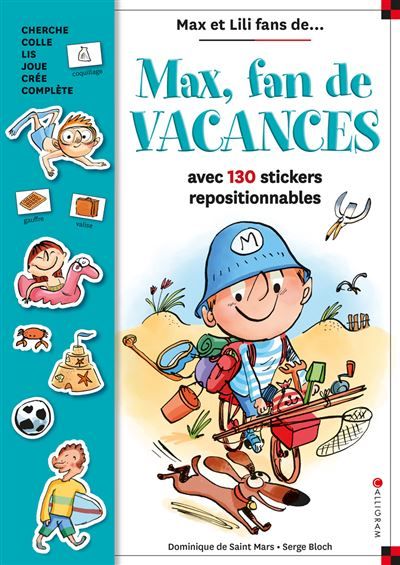 Livre stickers Max, fan de vacances Avec 130 stickers repositionnables