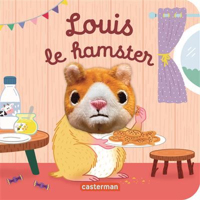 Louis le hamster Livre marionnette pour bébé - dès 3 mois