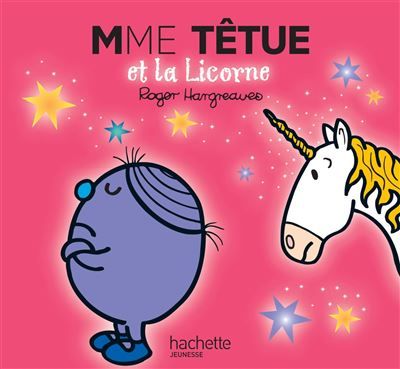 Madame tetue et la licorne Livre paillettes