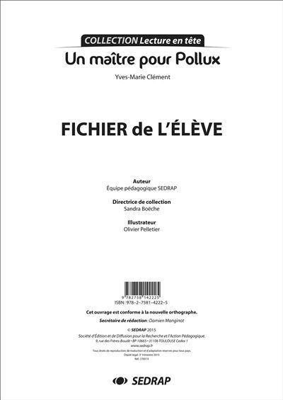 Maitre pour pollux - fichier Fichier