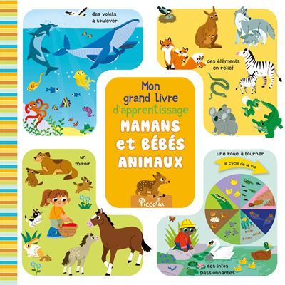Mamans et bébés animaux - Mon grand livre d'apprentissage
