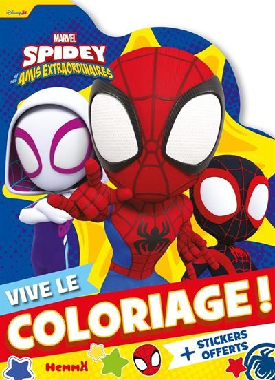 Marvel Spidey et ses amis extraordinaires - Vive le coloriage ! (Team Spidey fond jaune) Sticker inclus