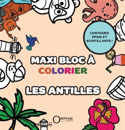 Maxi bloc à colorier Les Antilles