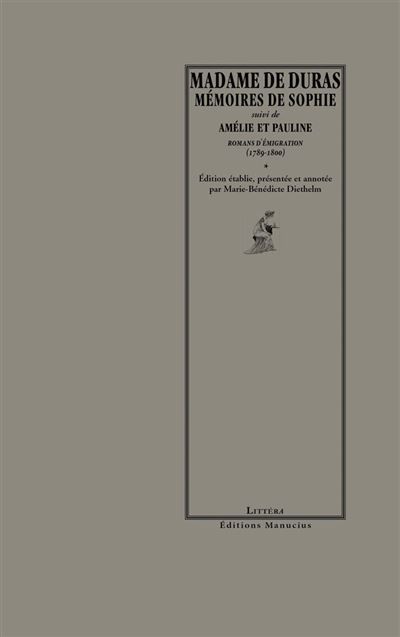 MEMOIRES DE SOPHIE suivi de AMELIE ET PAULINE