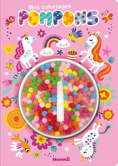 Mes coloriages pompons (Licornes)