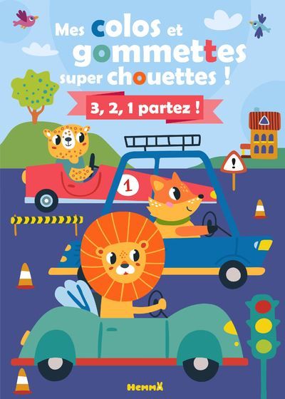 Mes colos et gommettes super chouettes ! 3,2,1 Partez ! (Véhicules) gommettes + coloriages