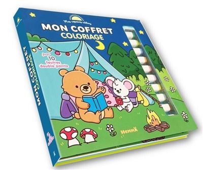 Mes copains câlins - Mon coffret coloriage - Avec 10 feutres double pointe - Elena Aiello
