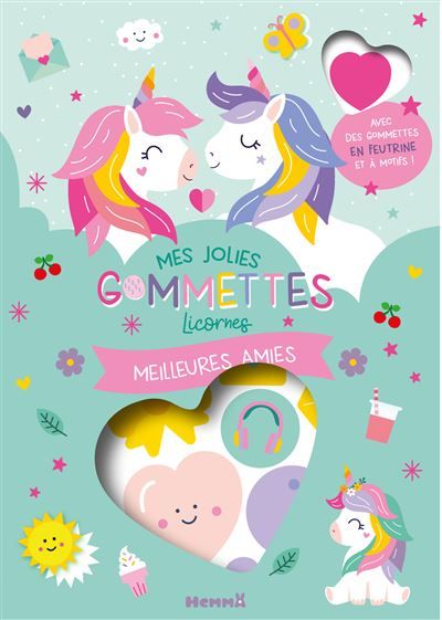 Mes jolies gommettes licornes - Meilleures amies - Avec des gommettes en feutrines et à motifs ! -  Carotte Et Compagnie