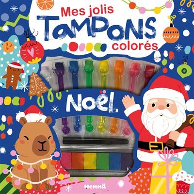 Mes jolis tampons colorés - Noël (Capybara, Père Noël)