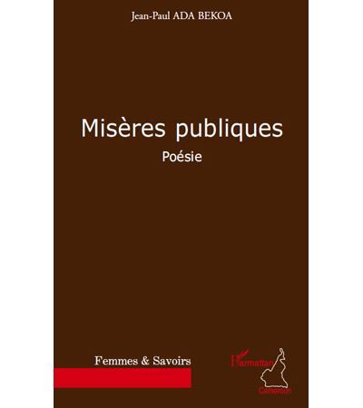Misères publiques Poésie
