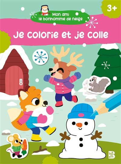 Mon ami le bonhomme de neige - Je colorie et je colle