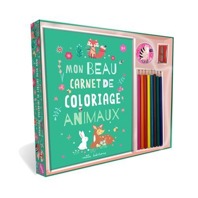 Mon beau coffret de coloriage - Animaux 8 crayons + 15 sticke