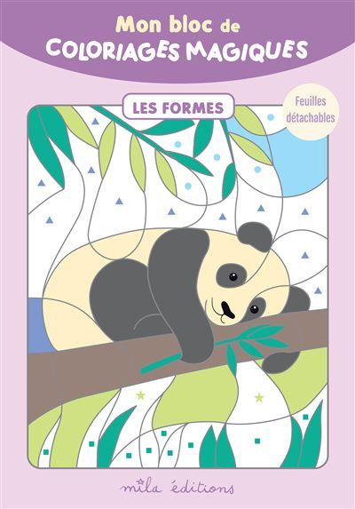 Mon bloc de coloriages magiques - Les formes Feuilles détachables