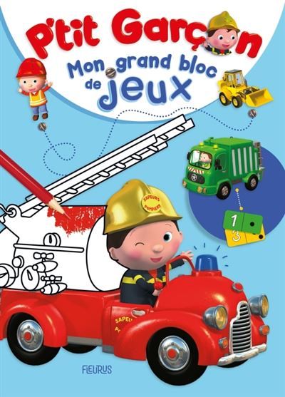 Mon grand bloc de coloriages et jeux P'tit garçon - Alexis Nesme