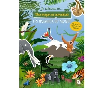 Mon imagier en autocollants - Les animaux du monde