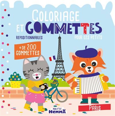 Mon P'tit Hemma - Coloriage et gommettes pour les petits - Paris - + de 200 gommettes repositionnables -  Carotte Et Compagnie