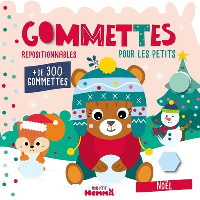 Mon P'tit Hemma - Gommettes pour les petits - Noël (Ourson brun) - + de 300 gommettes repositionnables -  Carotte Et Compagnie