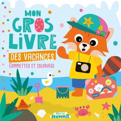 Mon P'tit Hemma - Mon gros livre des vacances (Panda roux plage) -  Carotte Et Compagnie