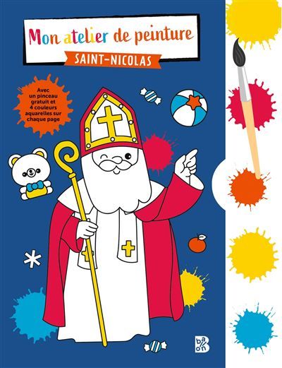 Mon Saint Nicolas magique, livre avec pinceau + pinceau