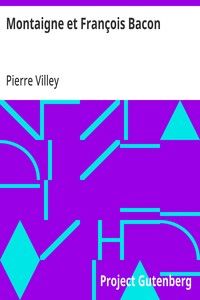 Montaigne et François Bacon