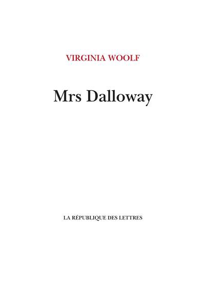 Mrs Dalloway