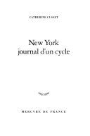 Couverture de New York, journal d'un cycle par Catherine Cusset