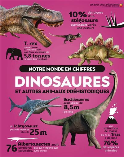 Notre monde en chiffres Dinosaures et autres animaux préhistoriques