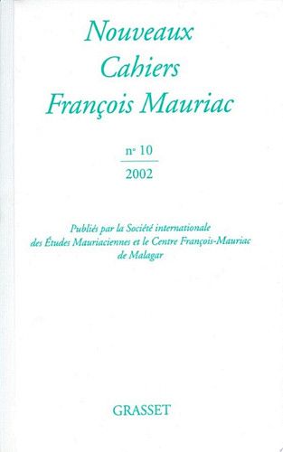 Couverture de Nouveaux cahiers François Mauriac n° 10 par François Mauriac