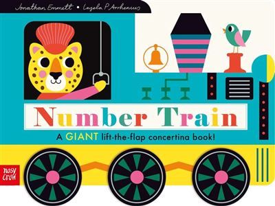 Couverture de Number train A Giant Lift-The-Flap Concertina Book! par Jonathan Emmett