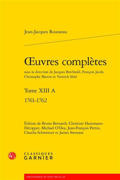 Oeuvres complètes 1761-1762