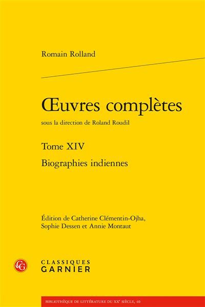 Oeuvres complètes Biographies indiennes