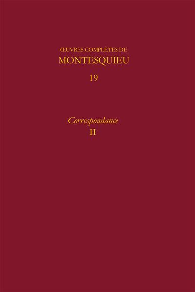 Oeuvres complètes Correspondance, II