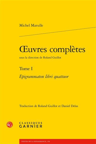 Oeuvres complètes Epigrammaton libri quattuor