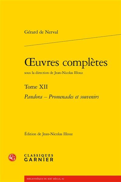 Œuvres complètes Pandora - Promenades et souvenirs