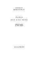 Couverture de Paris est une fête par Ernest Hemingway