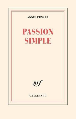 Couverture de Passion simple par Ernaux, Annie