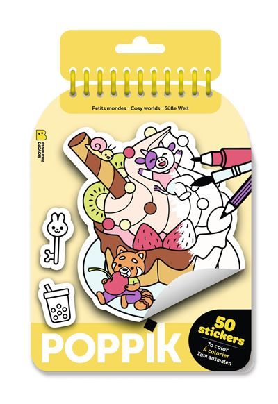 Petits mondes - 50 stickers repositionnables à colorier