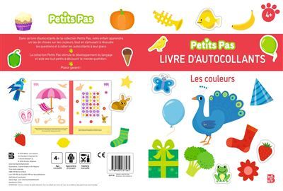 Petits Pas : Livre d'autocollants - Les couleurs
