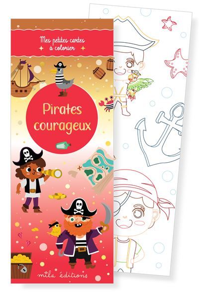 Pirates courageux - Mes petites cartes à colorier 35 illustrations à personnaliser