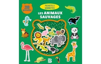 Pochette à gommettes - Les animaux sauvages