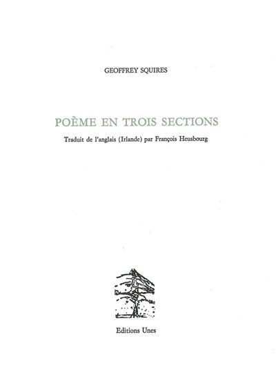 Poème en trois sections Gravures de Robert Grobonne