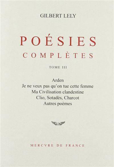 Poésies complètes Tome III