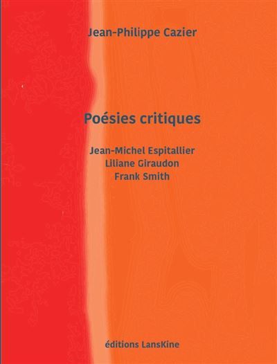 Poésies critiques