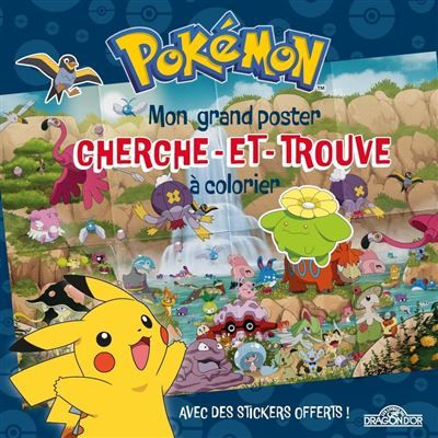 Pokémon - Mon grand poster cherche-et-trouve à colorier -